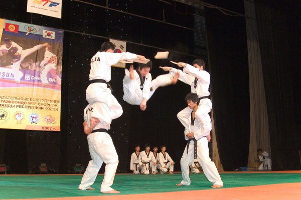 Demonstration performance on taekwondo of the national team of Korea in Kyrgyzstan